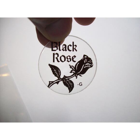 Black Rose 1992 NOS Original Pinball Machine Plastic Promo Disk G Below - Picture 2 of 3